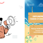 Banner Depunere cereri Tabere Studențești 2026 - până pe 14.06.2026 ora 16:00 - cereretabere@gmail.com