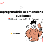 Banner anunț Reprogramările examenelor - Licență, Licență EN, ID, Masterat - Facultatea de Management